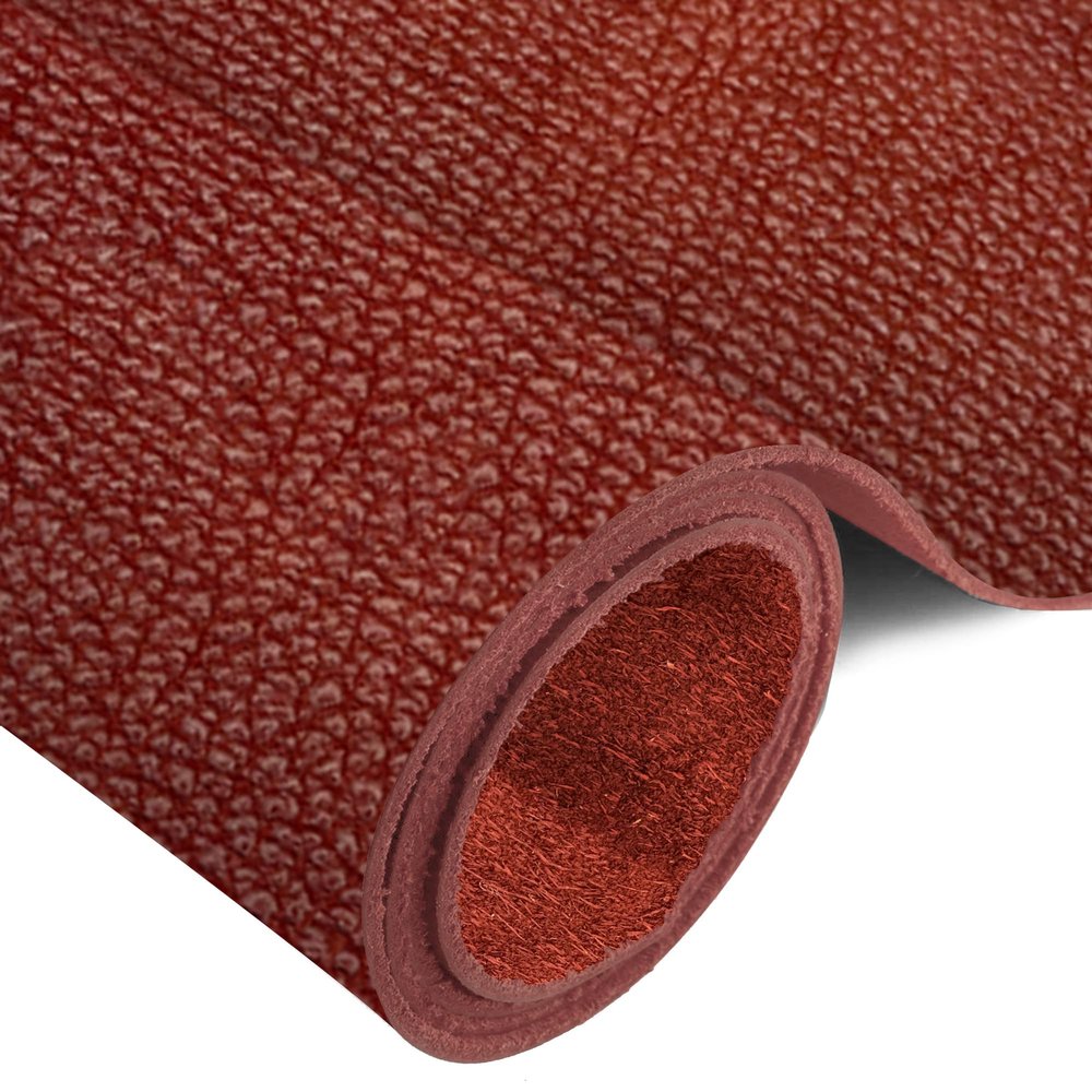 ELW Genuine American Leather Bison 8-9 oz (3.2-3.4mm) Whiskey Brown Pre-Cut 12"x12" 2PCS - Full Grain Leather Bison Hide DIY Craft Projects, Bag, Chap, Motorcycle, Clothing, Jewelry, Moccasins