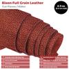 ELW Genuine American Leather Bison 8-9 oz (3.2-3.4mm) Whiskey Brown Pre-Cut 12"x12" 2PCS - Full Grain Leather Bison Hide DIY Craft Projects, Bag, Chap, Motorcycle, Clothing, Jewelry, Moccasins view 2