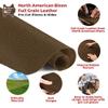 ELW Genuine American Leather Bison 8-9 oz (3.2-3.4mm) Chocolate Brown Pre-Cut 8"x48" - Full Grain Leather Bison Hide DIY Craft Projects, Bag, Chap, Motorcycle, Clothing, Jewelry, Moccasins view 3