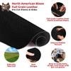ELW Genuine American Leather Bison 8-9 oz (3.2-3.4mm) Black Pre-Cut 12-14 SQ FT - Full Grain Leather Bison Hide DIY Craft Projects, Bag, Chap, Motorcycle, Clothing, Jewelry, Moccasins view 3