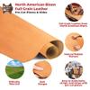 ELW Genuine American Leather Bison 8-9 oz (3.2-3.4mm) Camel Pre-Cut 24"x24" - Full Grain Leather Bison Hide DIY Craft Projects, Bag, Chap, Motorcycle, Clothing, Jewelry, Moccasins view 3