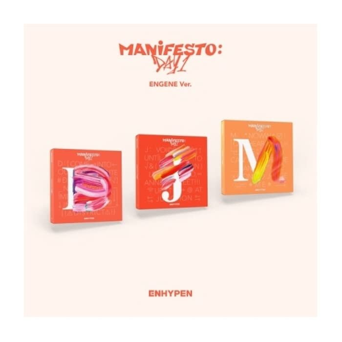 ENHYPEN MANIFESTO : DAY 1 3rd Mini Album ENGENE Version Random Cover CD+1p Folding Poster On Pack+PhotoBook+2p PhotoCard+1ea Sticker+Tracking Sealed
