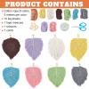WEBEEDY 8 Set Macrame Keychain DIY Kit Feather Keychain Supplies Craft Macrame Kits for Beginners Adult, Craft Kits Macrame Supplies Keyring Wallet Purses Charms Macrame Keychain Supplies for Car Key view 2