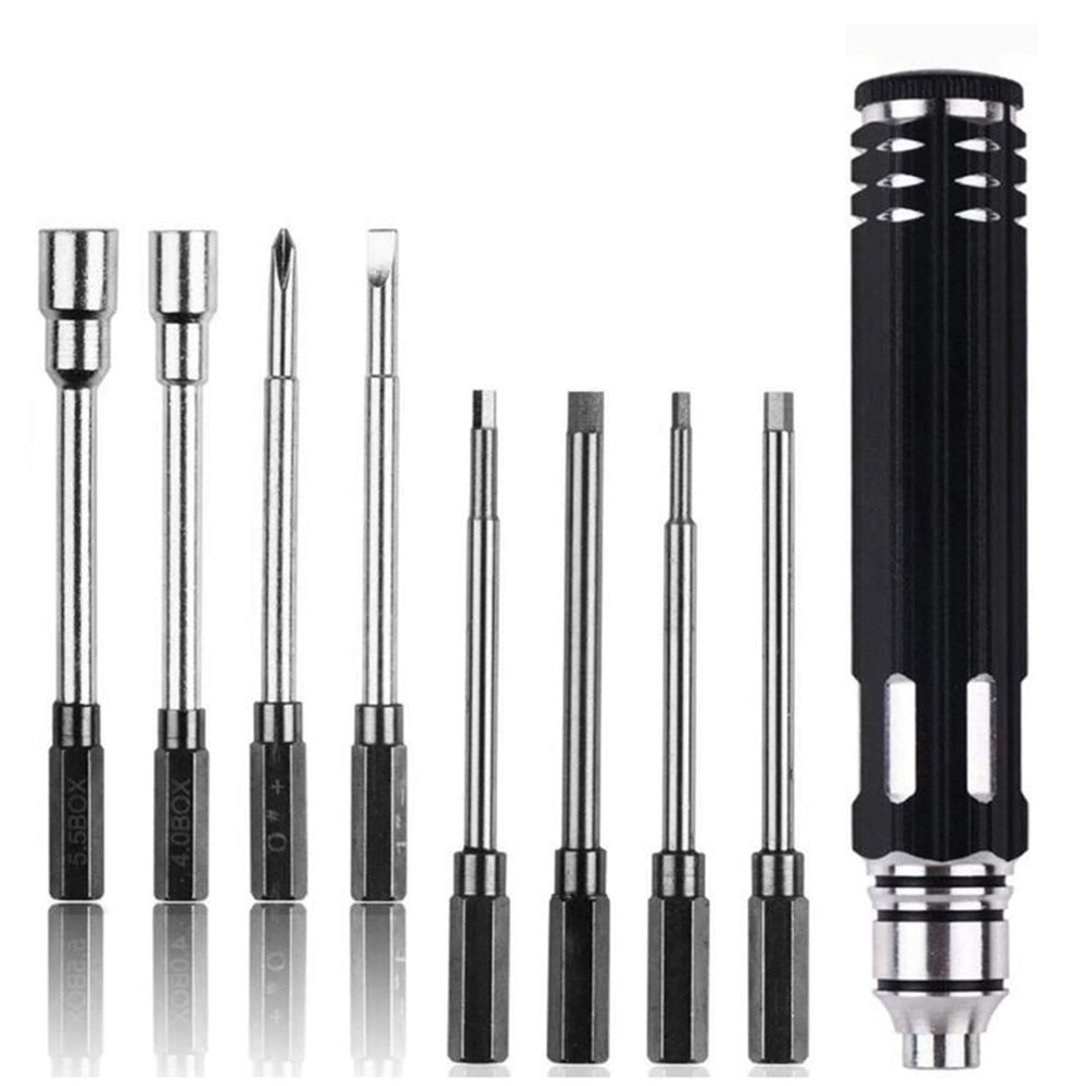 GORHLady 8-in-1 RC Screwdriver Tools Kit Repair Accessories for RC Helicopter RC Boat Rc Cars