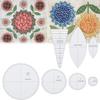 Sunflower Quilt Template Set, Acrylic Quilting Templates for Cutting Cone,Round,Leaf,Petal Patterns,Full Set of Quilting Template,Art Craft Sewing Pattern Template for Sewing Lover's view 1