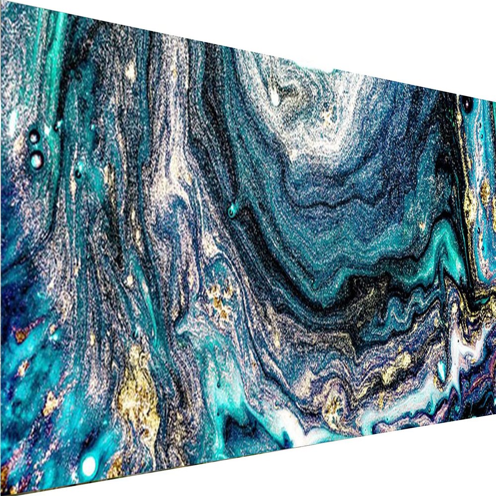 YALKIN 5D Large Diamond Painting Kits for Adults (35.4x15.7inch), Abstract Full Round Drill Wave Pictures Arts Paint by Diamonds Kits Diamond Art Kits for Home Wall Decor Relax Gift