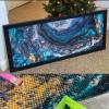 YALKIN 5D Large Diamond Painting Kits for Adults (35.4x15.7inch), Abstract Full Round Drill Wave Pictures Arts Paint by Diamonds Kits Diamond Art Kits for Home Wall Decor Relax Gift view 2