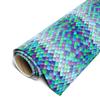 Siser EasyPatterns Plus Pre-Masked HTV 12" x 5ft Roll - Iron on Heat Transfer Vinyl (Mermaid Scales Teal) view 1