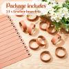 24 Pcs Plain PU Leather Bracelets Blank Snap Bracelets Wrist Cuffs DIY Craft Wristbands for Men Women Jewelry Making, 8.66 x 0.98 Inch, Leather Style view 3