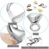 MSCFTFB 300 Pieces Mini Lobster Clasps Metal Lobster Claw Clips Fastener Hooks for Bracelet Necklace Choker Jewelry Making Findings DIY Keychain Bag Phone Dangle Charms (6x12mm,Rhodium) view 3