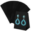 100 Pcs Standing Earring Display Cards Holders Paper Hanging Earring Packaging for Small Business Jewelry Packaging Supplies Selling DIY Retail Show Photography Props(Black) view 1