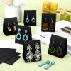 100 Pcs Standing Earring Display Cards Holders Paper Hanging Earring Packaging for Small Business Jewelry Packaging Supplies Selling DIY Retail Show Photography Props(Black) view 4