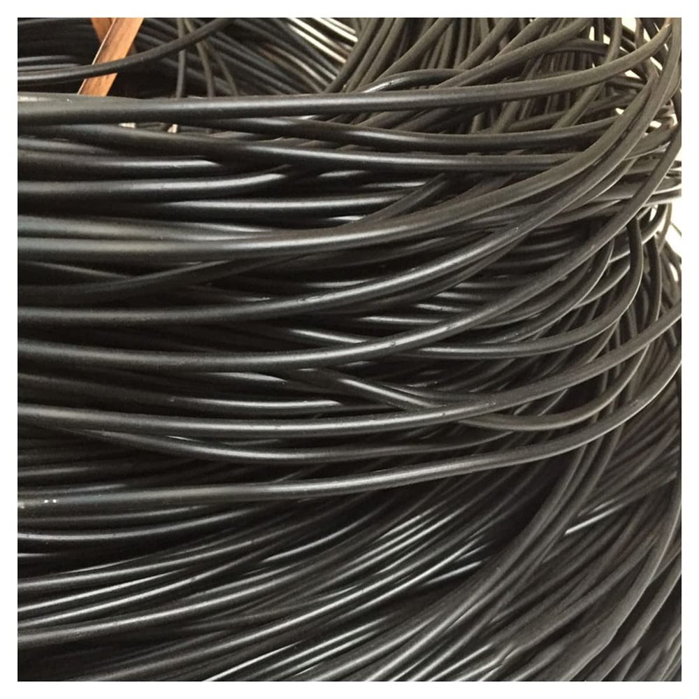 homeemoh 60m Synthetic Rattan Weaving Material 3mm Solid Round PE Rattan Plastic Wicker for Furniture Repair, DIY Art & Craft Chair Weaving,Black