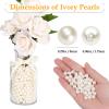 Anezus Ivory Faux Fake Pearls, 8 MM Sew on Pearl Beads with Holes for Jewelry Making, Bracelets, Necklaces, Hairs, Crafts, Decoration and Vase Filler, 800pcs view 3