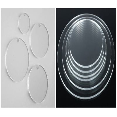 30 Laser Cut Clear Acrylic Blank Round Discs 3/64 inch (1 mm) Thick Smooth Edge Transparent Plexiglass Circles with/Without Holes DIY Crafts Keychains Jewelry Gift Tags (6", No Hole)
