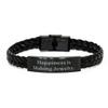 Krumfortable Living Happiness is Making Jewelry. Jewelry Making Braided Leather Bracelet, Perfect Jewelry Making, for Friends view 1