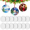 WILLBOND 72 Pieces Sublimation Ornament Blanks Pendants, Personalized MDF Sublimation Christmas Ornament Blanks Double Side for Heat Press Printing with Red String for Christmas Valentines view 1