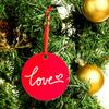 WILLBOND 72 Pieces Sublimation Ornament Blanks Pendants, Personalized MDF Sublimation Christmas Ornament Blanks Double Side for Heat Press Printing with Red String for Christmas Valentines view 3