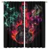 Kazynee Burning Electric Guitar Blackout Curtains for Bedroom,Cool Musical Instruments Guitar with Colorful Misty Window Treatments Rod Pocket 2 Panels 72L x 31.5W view 1