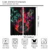 Kazynee Burning Electric Guitar Blackout Curtains for Bedroom,Cool Musical Instruments Guitar with Colorful Misty Window Treatments Rod Pocket 2 Panels 72L x 31.5W view 2