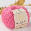 3 Pack (Skein) Gazzal Baby Wool Fine Baby Soft & Smooth Yarn, 40% Lana Merino, 20% Cashmere Type Polyamide, Each 1.76 Oz (50g) / 191 Yrds (175m) (3 Pack, Pink - 831) view 1