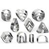 DIYOOHOMY 24 Pcs Polymer Clay Cutters Metal Making Clay Earring Jewelry Kit Molds Shape Tool Set Geometrical Flower Press Supplies view 1