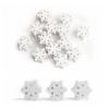BGHK 50 Pcs Snowflake Wooden Beads Snowflakes Wood Beads Natural Rustic Farmhouse Round Spacer Beads Loose Beads for DIY Crafts Winter Christmas Handmade Home Decoration view 1