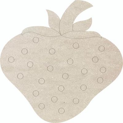 Blank Strawberry Wooden MDF 7" Cutout, Unfinished Wood Food Craft Paint by Line MDF 1/8"