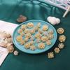 MEEDOZ 36 Pieces Crystal Rhinestone Flower Brooches for DIY Craft Party (Gold 36pcs) view 3