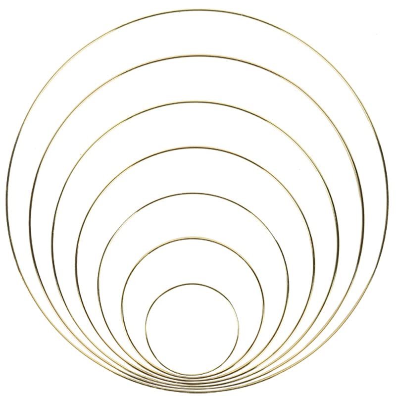 MMLFX 5pcs Metal Ring Iron Circle Round DIY Hoop for Flower Wreath Garland Home Birthday Party Wedding Decoration Baby Shower Catcher Dream (Size : 40cm Metal Hoop)