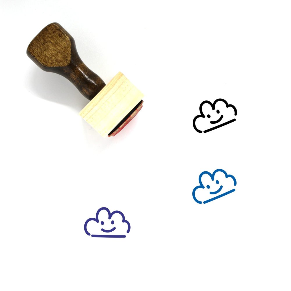 Cloud Wooden Rubber Stamp No. 566 (1" x 1")
