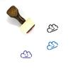 Cloud Wooden Rubber Stamp No. 566 (1" x 1") view 1