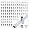 GoHobby 100PCS M4 Lock Nuts & Cross Wrench Hardware Tool Kit for Traxxas Axial Arrma Tamiya Redcat 1/10 RC Monster Truck Crawler Buggy Drift On-Road Car view 1