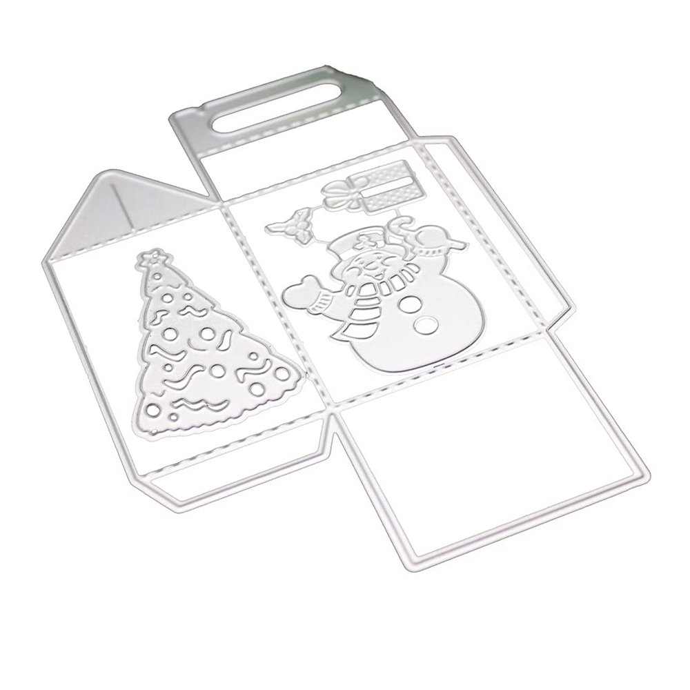 Christmas Snowman Box Metal Die Cuts, Cutting Dies for Card Making Clearance, Embossing Dies for Scrapbooking, DIY Album Paper Cards Decoration