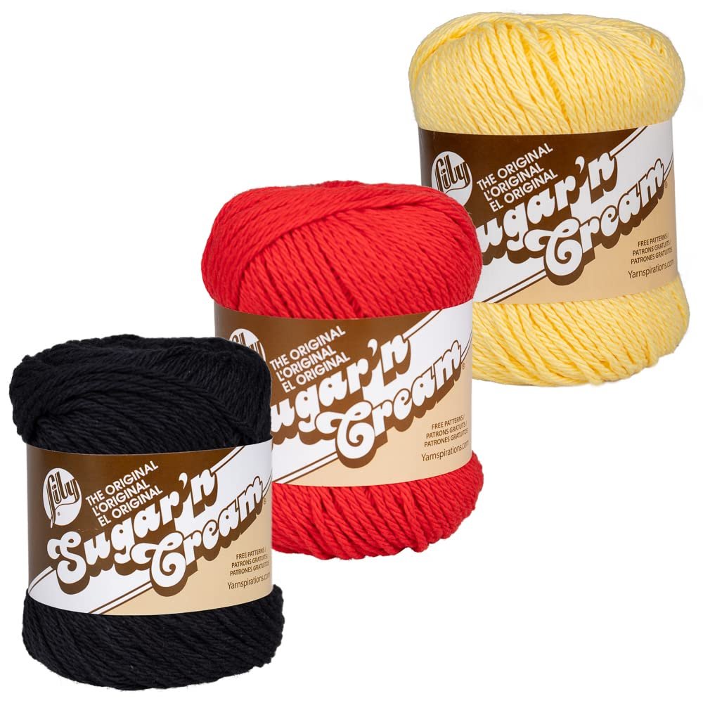 3 Pack 100% Cotton Yarn - Size 4 Medium Weight - Perfect for Crafting, Clothing, Accessories and More!