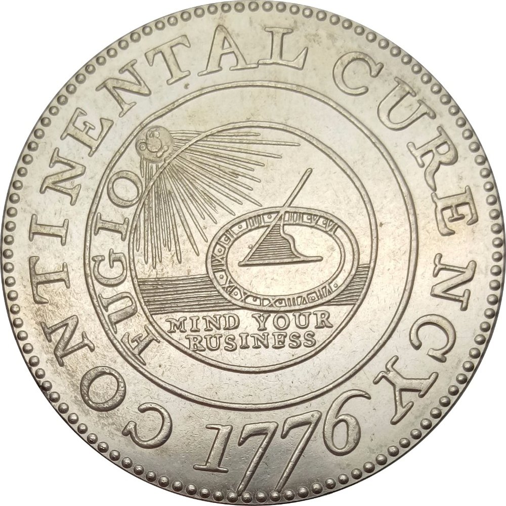 Rare 1776 Continental Curency Dollar American US United States Antique Restrike Replica Coin. Discover Now!
