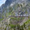 Donners Pass with Sheds Model Railroad Backdrop (N Scale) view 3