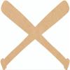 Blank Wooden Baseball Bats 20" Shape, Unfinished MDF 1/8" Ball Bat Craft view 1
