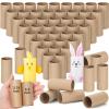 Henoyso 100 Packs Cardboard Tubes for Crafts, Thick Toilet Paper Rolls Empty for Kids Classroom Projects End of School Year Crafts Mother's Day DIY Gift Supplies (1.57 x 3.74 Inch,Brown) view 1