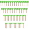WAFJAMF 60 Pcs Assorted Size Round Sponges Brush Set, 4 Size DIY Paint Tools for Kids Green view 1