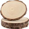 4Pack 8"-9" Round Rustic Woods Slices Unfinished Wood Great for Weddings Centerpieces Craft view 1