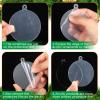 Blulu 75 Pieces 3 Inch Clear Round Acrylic Blanks Bulk Christmas Tree Ornament Acrylic Discs with Ribbons for DIY Craft Hanging Tag view 3