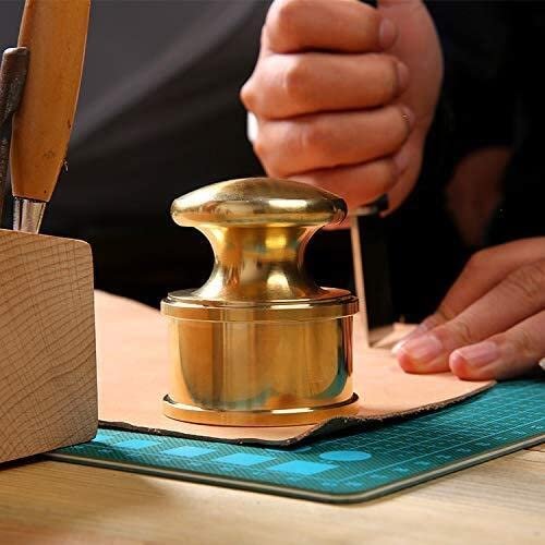 citian Solid Brass Solid Stainless Steel Leather Weight Folded Edge or Fixed Ruler or Best Cut Pattern | Leatherworker Tools | Making