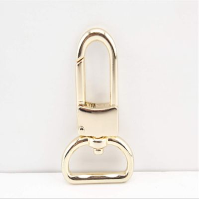 3dancraftit Push Gate Swivel Snap Hooks Lanyards Clasp Clips Lobster Clasps Hook zinc alloying 1 inch / 25mm (Eye Size) 6 Pieces Gold T77