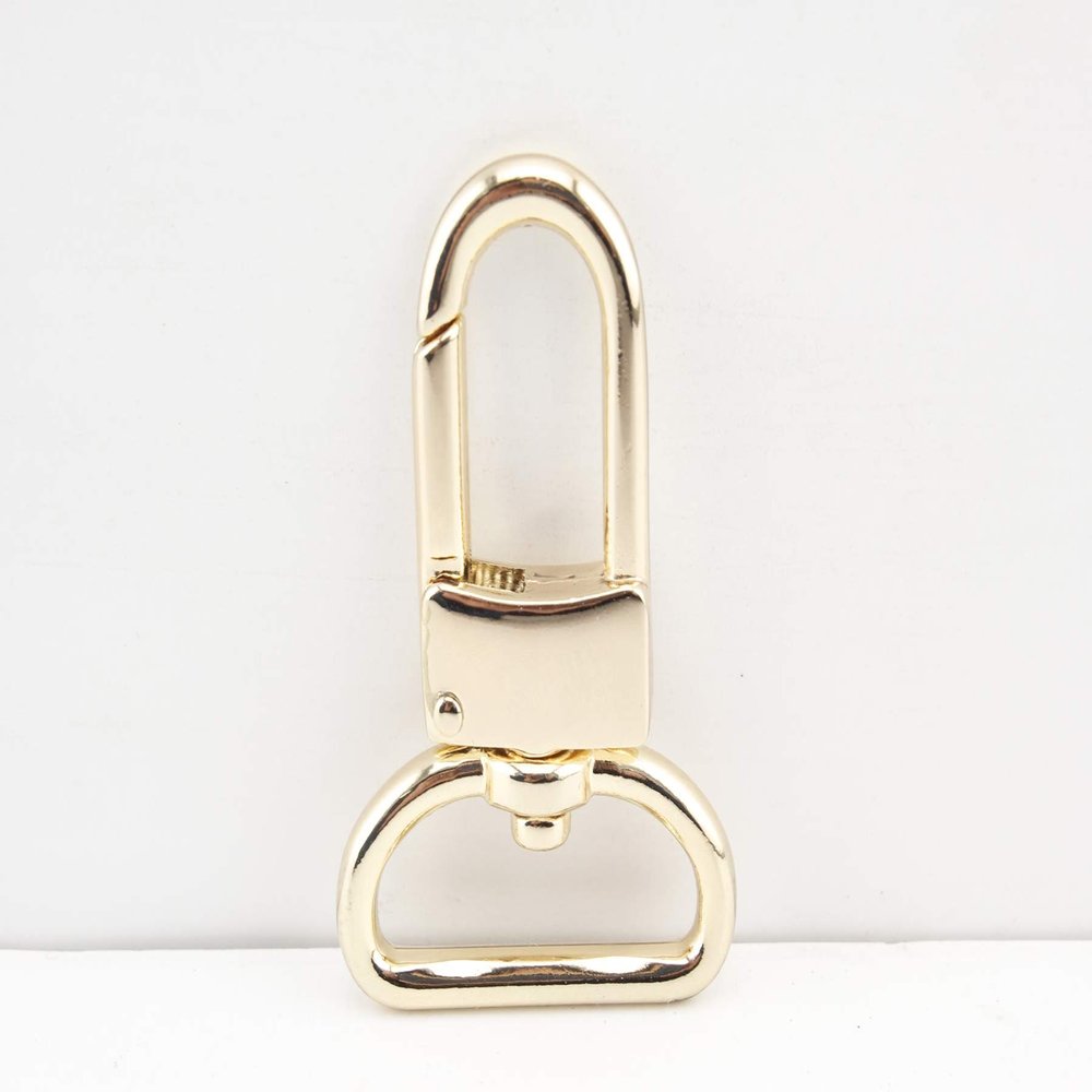 3dancraftit Push Gate Swivel Snap Hooks Lanyards Clasp Clips Lobster Clasps Hook zinc alloying 1 inch / 25mm (Eye Size) 6 Pieces Gold T77