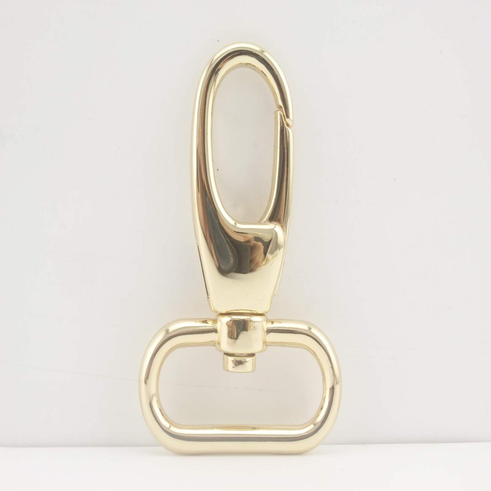 3dancraftit Push Gate Swivel Snap Hooks Lanyards Clasp Clips Lobster Clasps Hook zinc alloying 1.25 inch / 32mm (Eye Size) 6 Pieces Gold AC27