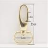 3dancraftit Push Gate Swivel Snap Hooks Lanyards Clasp Clips Lobster Clasps Hook zinc alloying 1.25 inch / 32mm (Eye Size) 6 Pieces Gold AC27 view 2