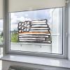 Thin Orange Line Flag Drawing White Nontransparent Static Decal 24" view 3