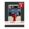 8.5x11 Mat Bevel Cut for 6x9 Photos - Acid Free Textured Black Precut Matboard With Backing Board and Crystal Clear, Self Seal Photo Mat Bag - For Pictures, Photos, Framing - 4-ply Thickness view 1