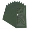Poster Palooza Pack of TEN 8.5x11 Mats Bevel Cut for 6x9 Photos - Acid Free Hunter Green Precut Matboards For Pictures, Photos, Framing - 4-ply Thickness view 3